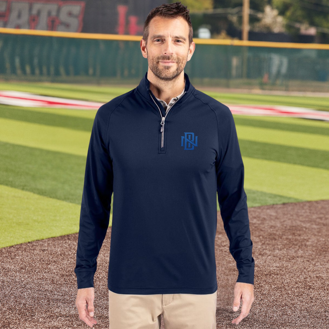 BIN - Cutter & Buch Adapt Eco Knit Stretch Recycled Mens Quarter Zip Pullover